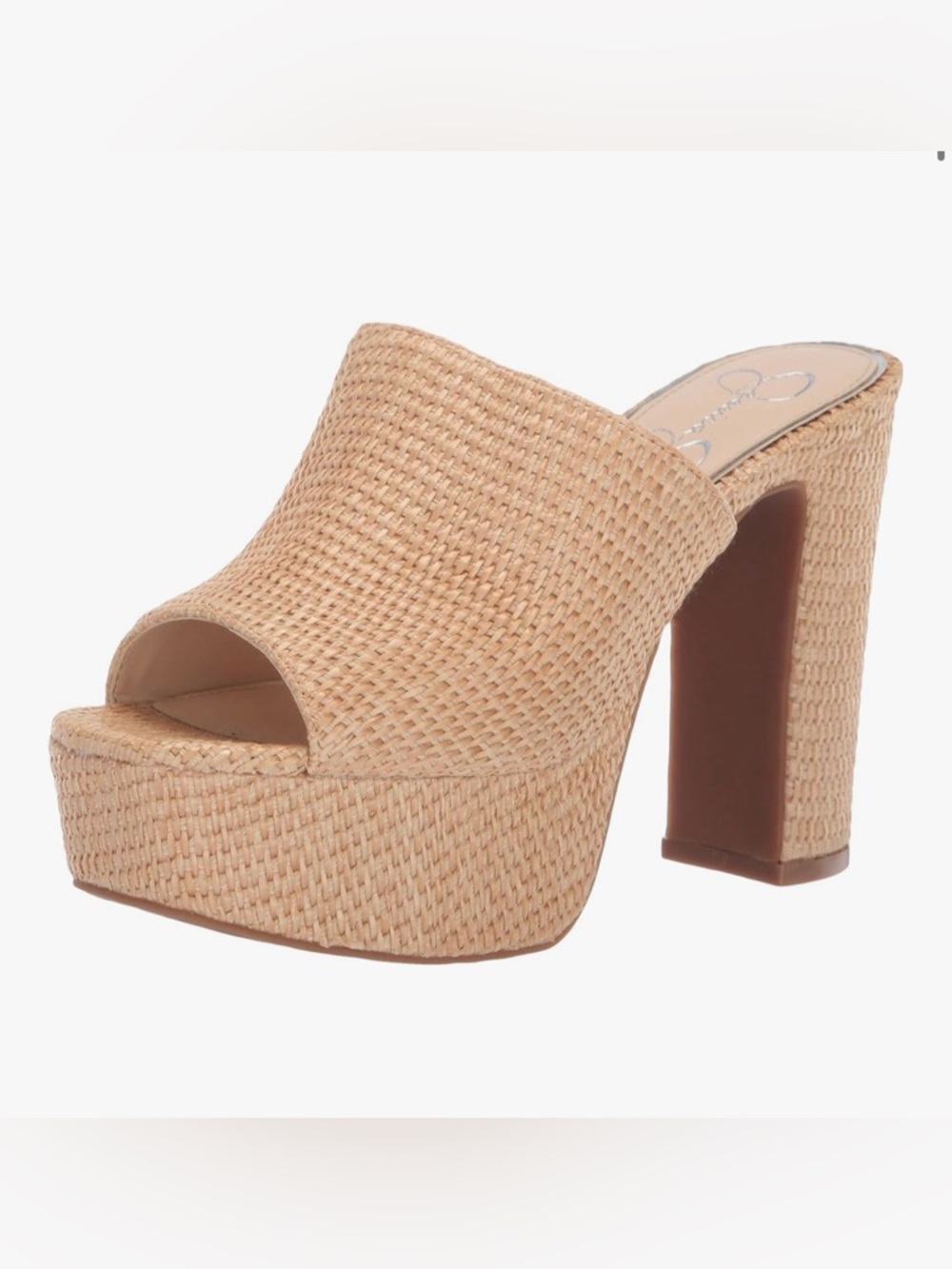 Jessica Simpson Camree Woven Platform Mule Heels